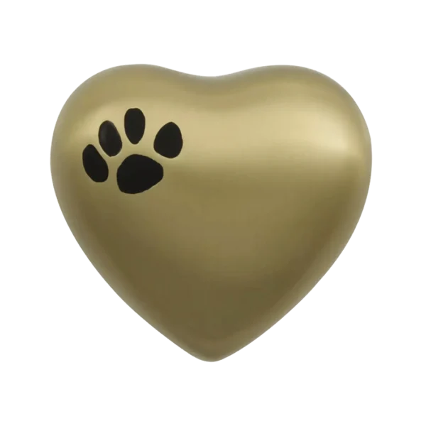 Classic Paws Bronze Heart Shaped Pet Urn