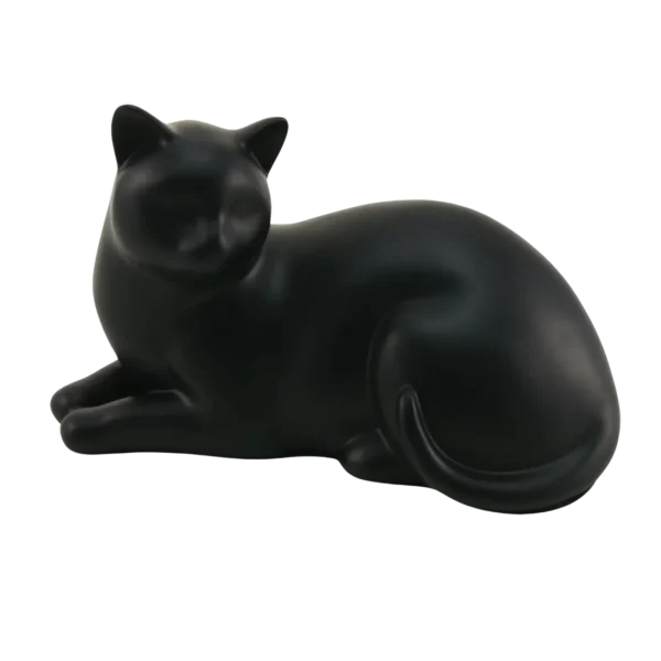 Cozy Cat Black Pet Urn