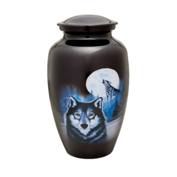 Artist Urn – Full Moon Wolf
